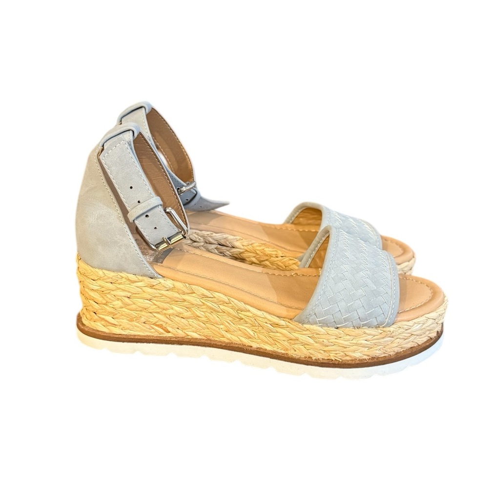 Dolce Vita Byndi NWOT Gray Espadrille Wedges Women’s Size 7.5